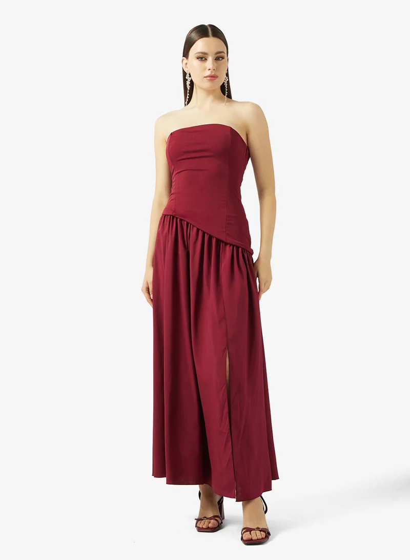Ella Limited Edition  Bandeau Peplum Dress for Women | Best Price UAE